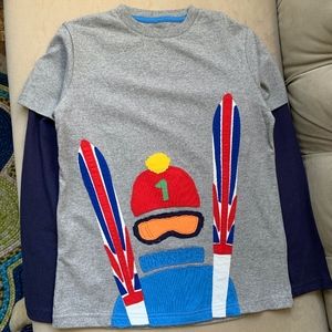 Mini Boden Boy Ski Print long sleeve top